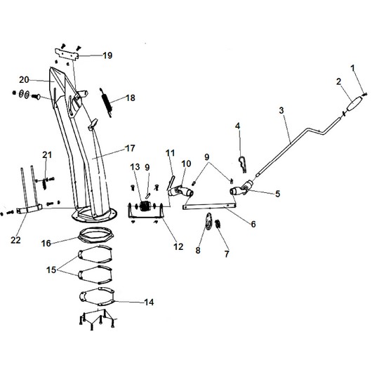 Желоб выброса снега и рычаг поворота желоба Champion ST861BS